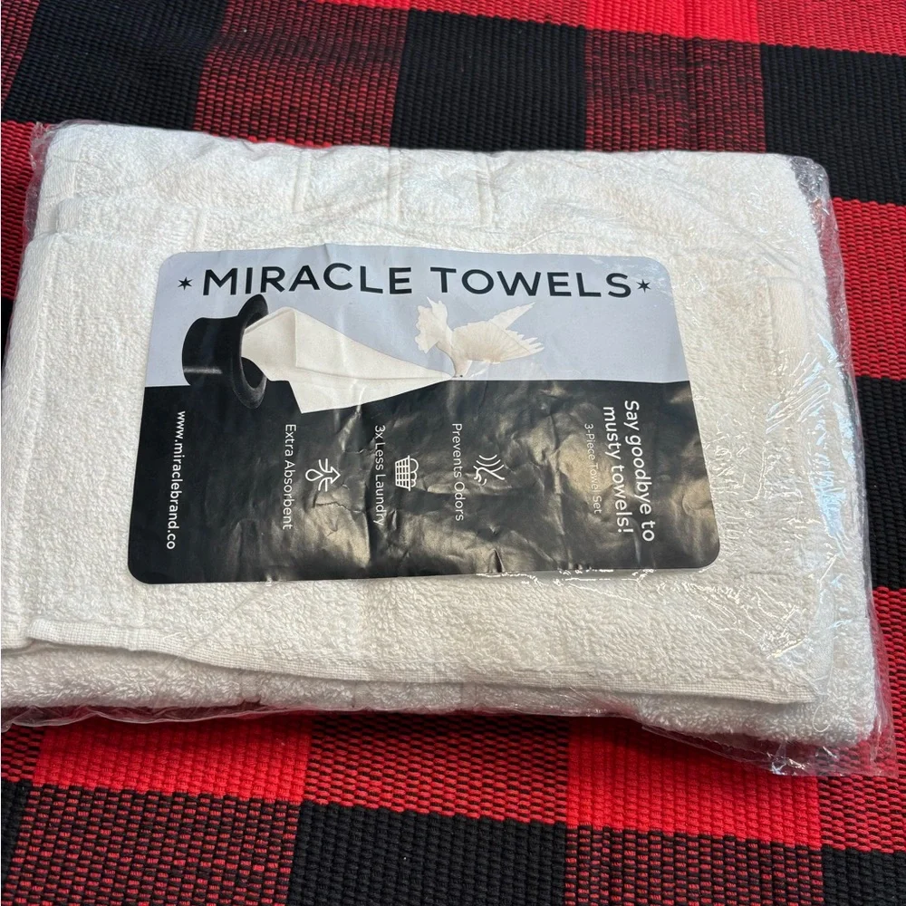 Miracle Towels 3-Piece Set in Classic White